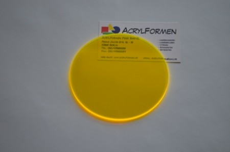 Acrylglasspiegel Rund 3mm Stark Acrylglas Platte GP Max: 323€/m² Gelb 