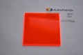 Acrylglas Quadratisch, Fluorescent, Rot, 3 mm Stark