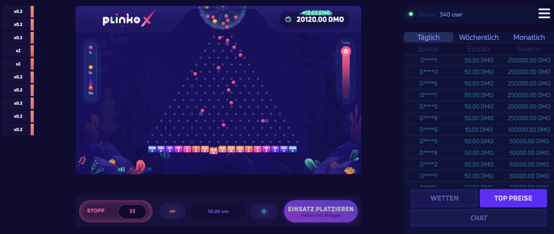 Plinko Demo-Version des Slots